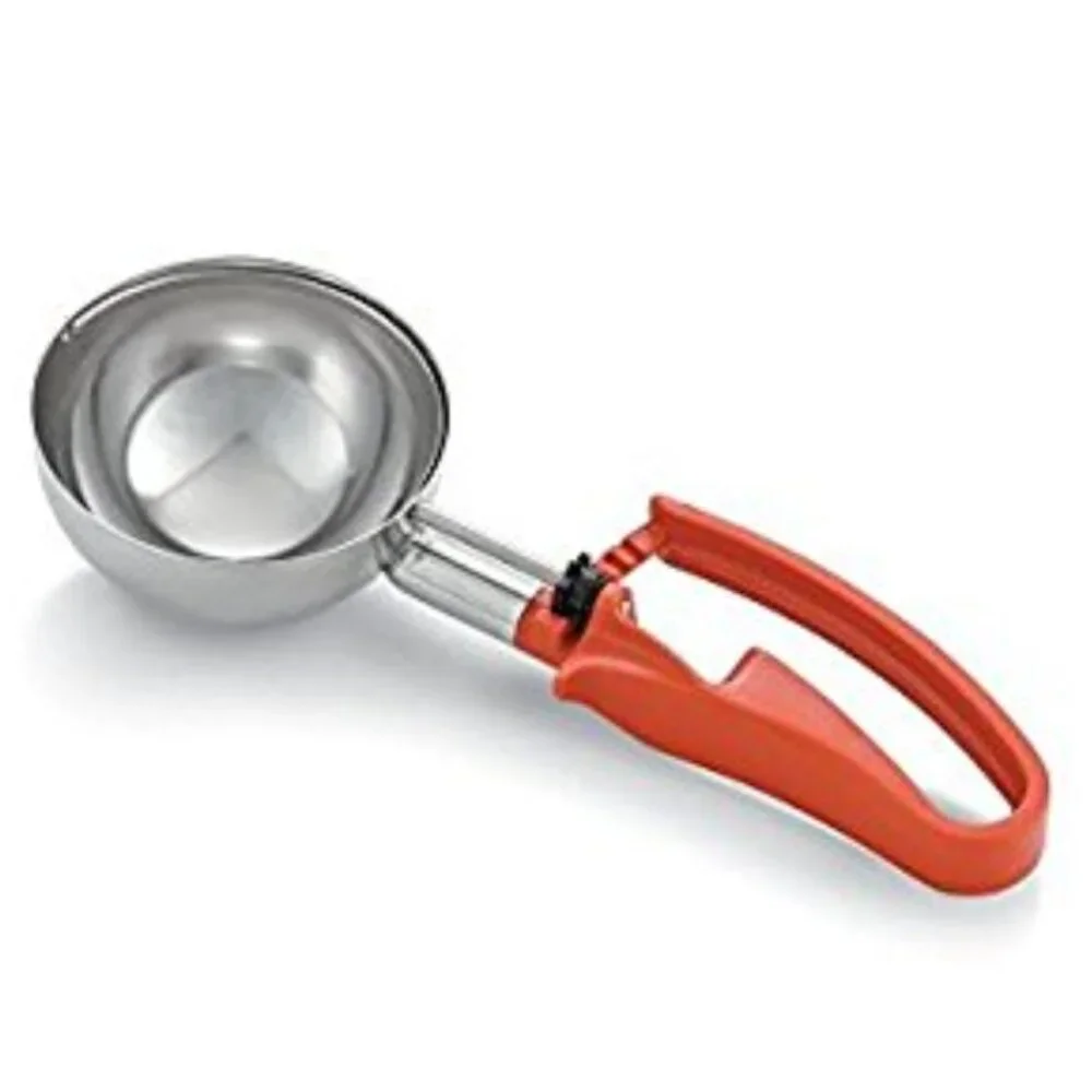 8 oz / High Quality #4 Squeeze Disher / Scoop with Orange Handle NWOT